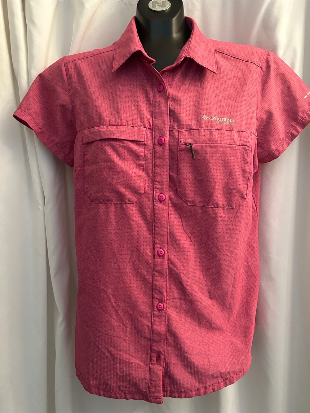 Columbia  Titanium Omni freeze Women's Short Sleeve Button-Up Shirt - rise pink